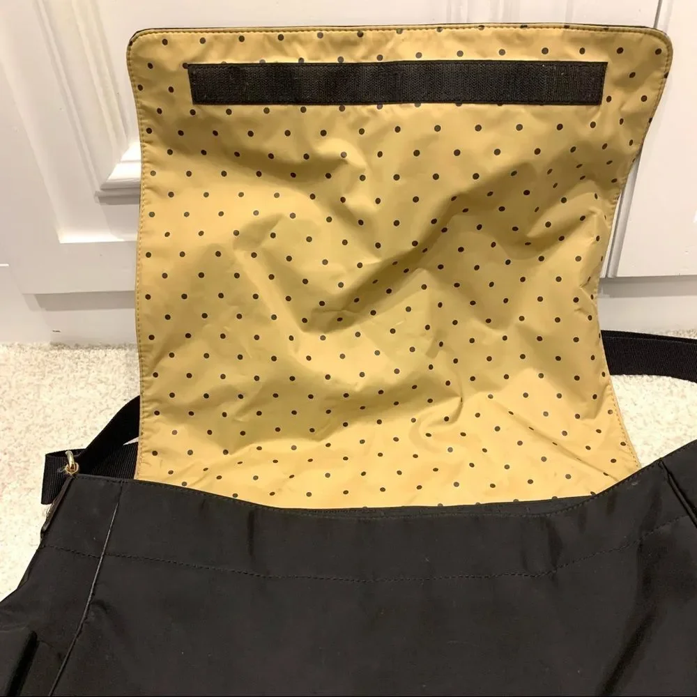 Kate‎ Spade Black Leather & Vinyl Briefcase Laptop Bag